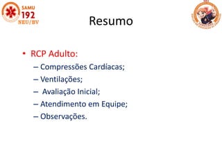AULA 02 RCP Adulto SBV no APH.pdf emergência | PDF