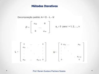 Métodos Iterativos
Prof. Renan Gustavo Pacheco Soares
 