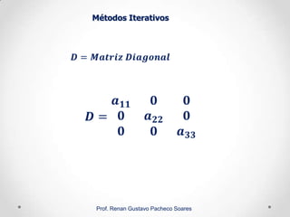 Métodos Iterativos
Prof. Renan Gustavo Pacheco Soares
 