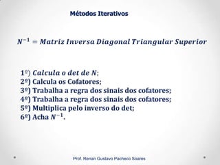 Métodos Iterativos
Prof. Renan Gustavo Pacheco Soares
 