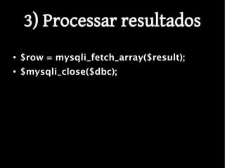 Fundamentos de  PHP, phpMyAdmin e MySQL (parte 2)