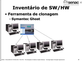 Inventário de SW/HW Ferramenta de clonagem Symantec Ghost 