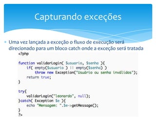 Curso Online PHP Exceptions: tratamento de erros