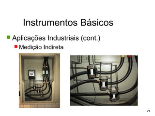 Instrumentos Básicos
29
 Aplicações Industriais (cont.)
 Medição Indireta
 