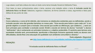 Inclusão Social | PPTX
