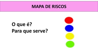 MAPA DE RISCOS
O que é?
Para que serve?
 