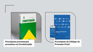 Princípios processuais
previstos na Constituição
Princípios do Código de
Processo Civil
 