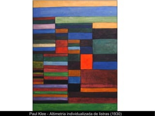 Paul Klee - Altimetria individualizada de listras (1930)
 