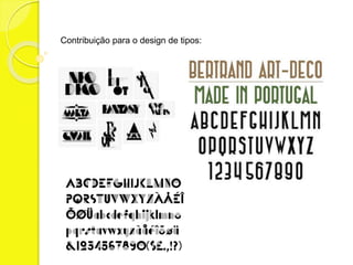 Contribuição para o design de tipos: 
 