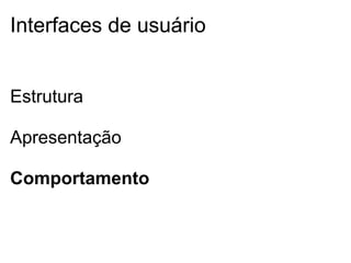 HTML – Seção BODY
Imagens
● Para inserir imagens em um documento HTML, utiliza-se
a tag <img>.
● Os seguintes atributos devem ser configurados:
● src
● Endereço da imagem (source)
● alt
● Texto mostrado no lugar da imagem, caso a mesma,
por algum motivo não puder ser carregada
● width
● Largura da imagem
● heigh
● Altura da imagem

 