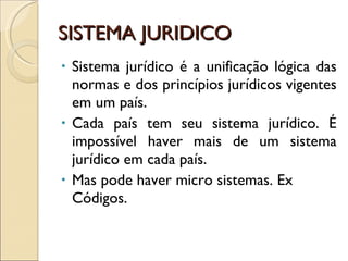 SISTEMA JURIDICO ,[object Object],[object Object],[object Object]
