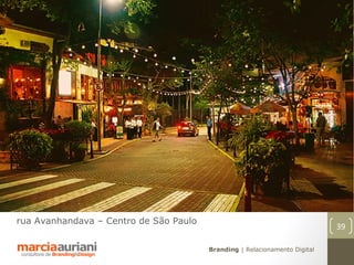 Design de Interiores
& Visual Merchandising




                        RUA AVANHANDAVA
                        FAMIGLIA MANCINI




rua Avanhandava – Centro de São Paulo
                                                                            39

                                        Branding | Relacionamento Digital
 