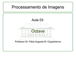 Processamento de Imagens

                Aula 03


               Octave

 Professor Dr. Fábio Augusto M. Cappabianco
 
