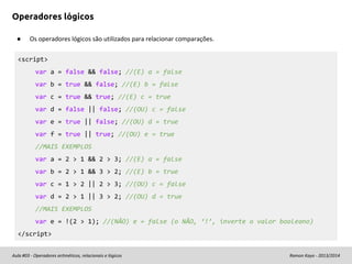 Lógica de Programação com Javascript - Aula #03 | PDF