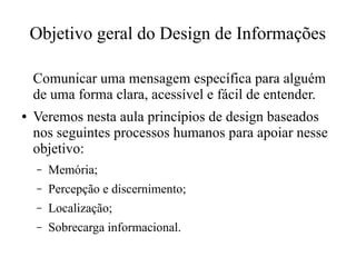 Design da Informação - Aula 03 - Princípios do design de informação | PDF