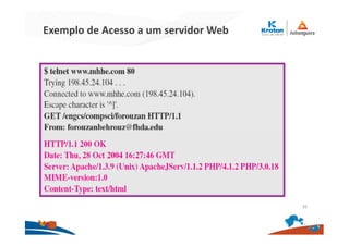 Exemplo de Acesso a um servidor Web
35
 