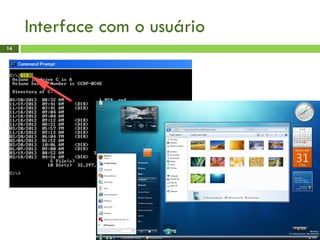 Interface com o usuário
14
 