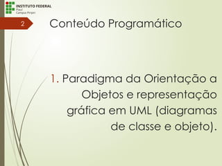 Programação Orientada a Objetos - POO (IFPI) | PPTX