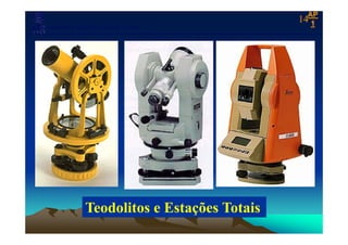 Laboratório de Topografia e Cartografia - CTUFES
___________________________________________________________
14
APAP
11
Teodolitos e Estações TotaisTeodolitos e Estações Totais
 
