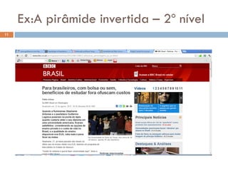 Ex:A pirâmide invertida – 2º nível
11
 