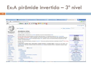 Ex:A pirâmide invertida – 3º nível
13
 