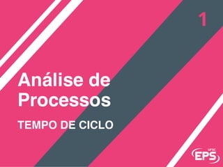 Análise de
Processos
TEMPO DE CICLO
20
 