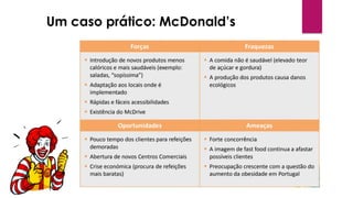 Um caso prático: McDonald’s
 