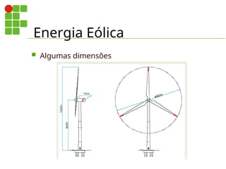 Energia Eólica
 Algumas dimensões
 