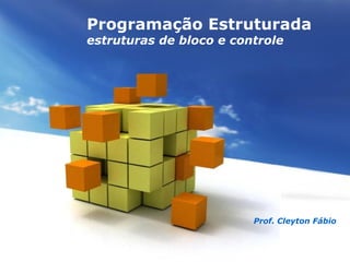 Programação Estruturada
estruturas de bloco e controle




                                  Prof. Cleyton Fábio


      Free Powerpoint Templates
                                          Page 1
 