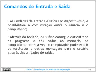 ICC - Aula 04 - Expressões literais, comando de atribuição e de entrada ...