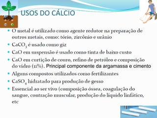 . Principal componente da argamassa e cimento

 