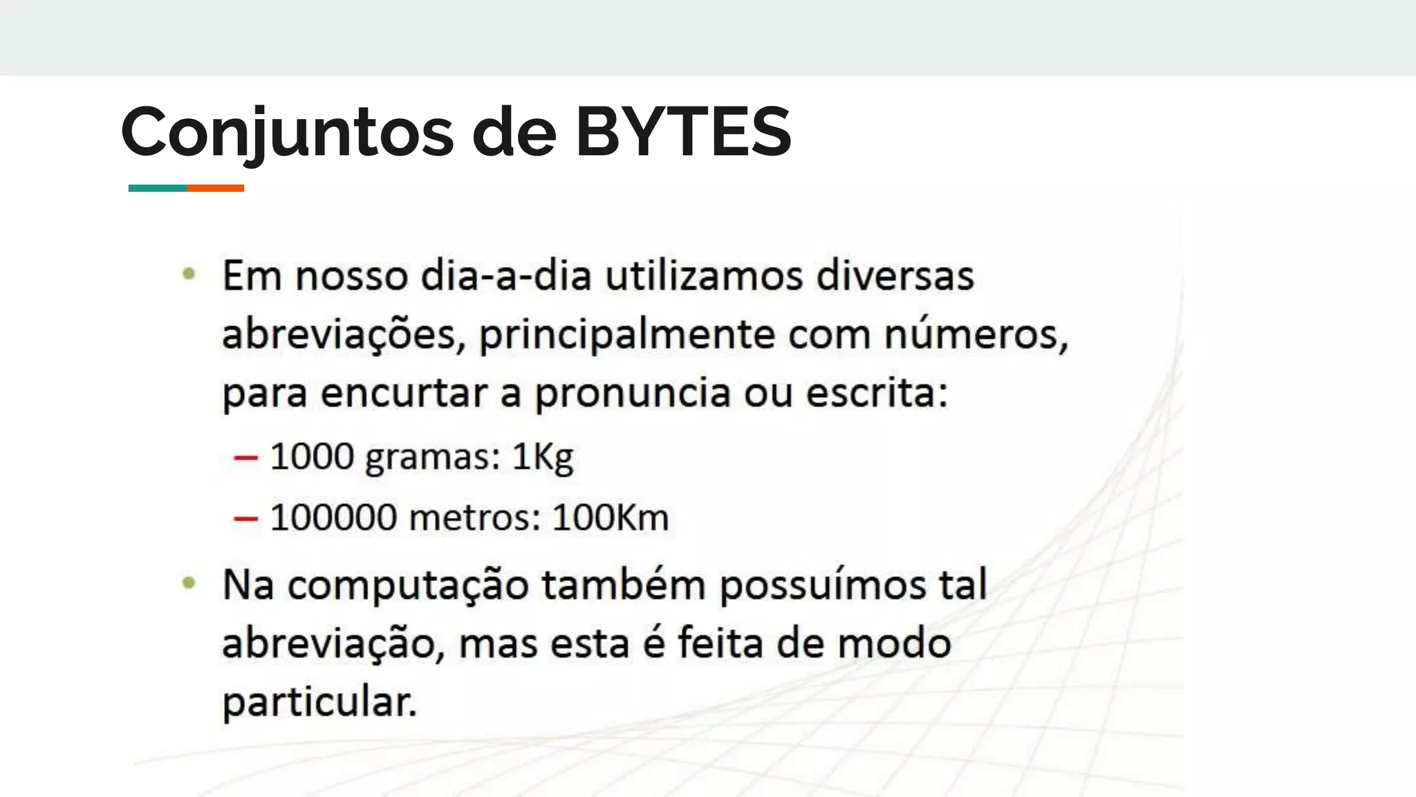 Conjuntos de BYTES