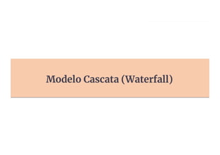Modelo Cascata (Waterfall)
 