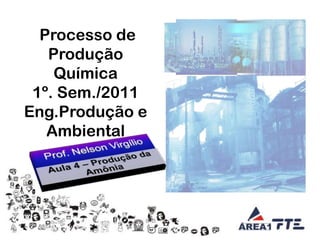  Processo de Produção Química 1º. Sem./2011 Eng.Produção e Ambiental 