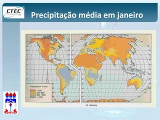 Precipitação média em janeiro 
 
