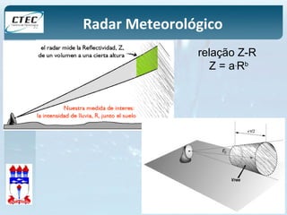 Radar Meteorológico 
relação Z-R 
Z = a.Rb 
 