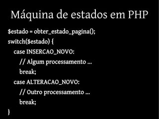 FSM, vetores e funções em PHP