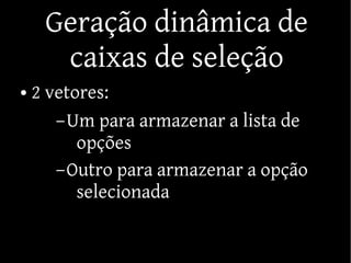 FSM, vetores e funções em PHP
