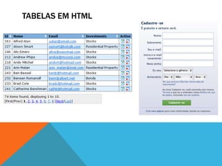 TABELAS EM HTML