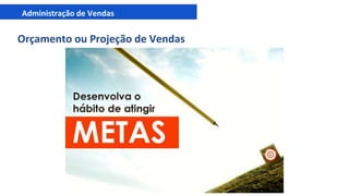 Administração de Vendas
Orçamento ou Projeção de Vendas
 