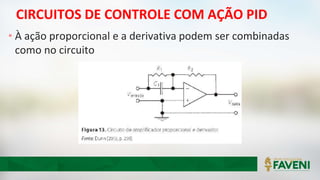 CIRCUITOS DE CONTROLE COM AÇÃO PID
• À ação proporcional e a derivativa podem ser combinadas
como no circuito
 