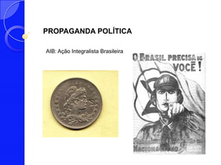 PROPAGANDA POLÍTICA

AIB: Ação Integralista Brasileira
 