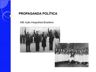 PROPAGANDA POLÍTICA

AIB: Ação Integralista Brasileira
 