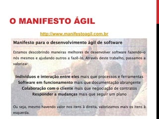 O MANIFESTO ÁGIL
http://www.manifestoagil.com.br
 