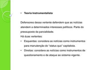 Espiral de Silêncio
Sensação de solidão que invade o homem em meio à massa:
Alexis de Tocqueville (1805–1859): “Quanto mais se pareçam os homens,
mais débil se torna cada um deles em comparação com todos os demais.
(...) Não apenas desconfia de sua força, como inclusive duvida de seu
direito. E se acha muito próximo de reconhecer estar equivocado quando
a maioria de seus compatriotas afirma que o esteja”.
 