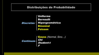 Probabilidade Aula0506 Distribuições de Probabilidade teorica | PPSX