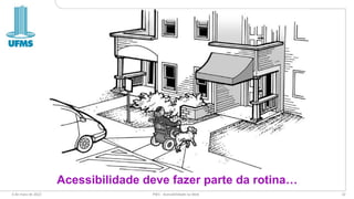 6 de maio de 2022 PW1 - Acessibilidade na Web 32
Acessibilidade deve fazer parte da rotina…
 