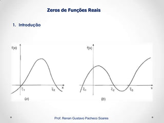 Zeros de Funções Reais
1. Introdução
Prof. Renan Gustavo Pacheco Soares
 