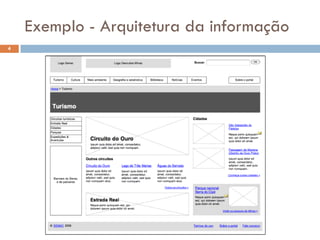 Exemplo - Arquitetura da informação
4
 