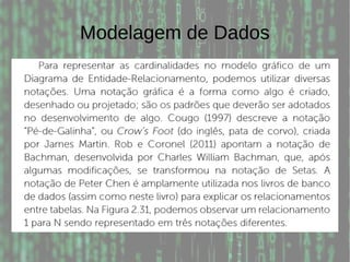 Modelagem de Dados
 